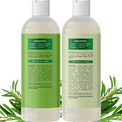 Maple Holistics Tea Tree Conditioner label closeup shows gentle, clarifying care.