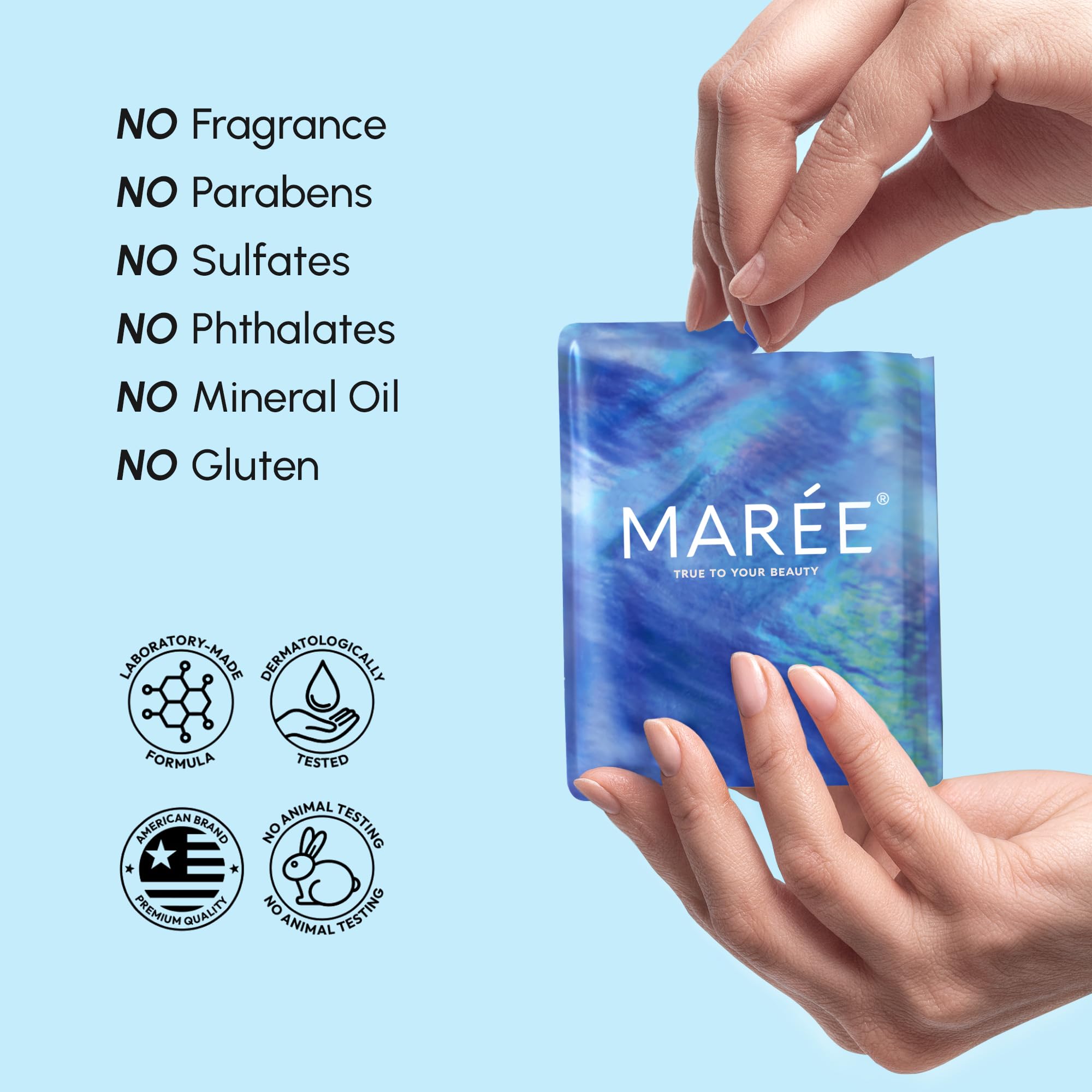 MAREE geles para ojos, ideales para viaje por su formato compacto.