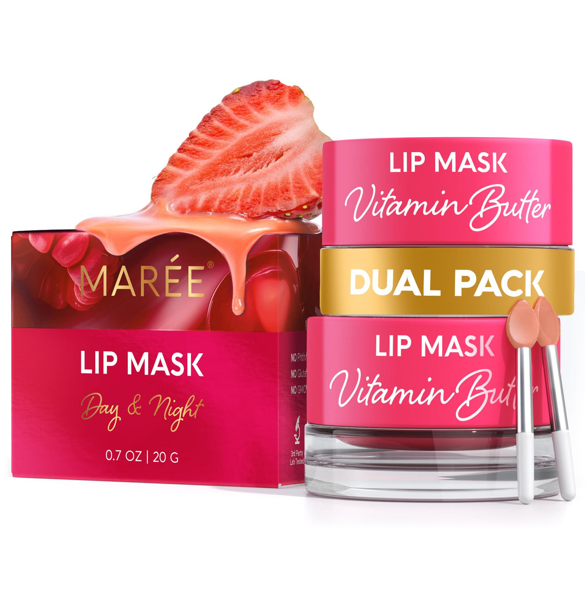 MAREE mascarilla labial nocturna para hidratación profunda durante la noche.