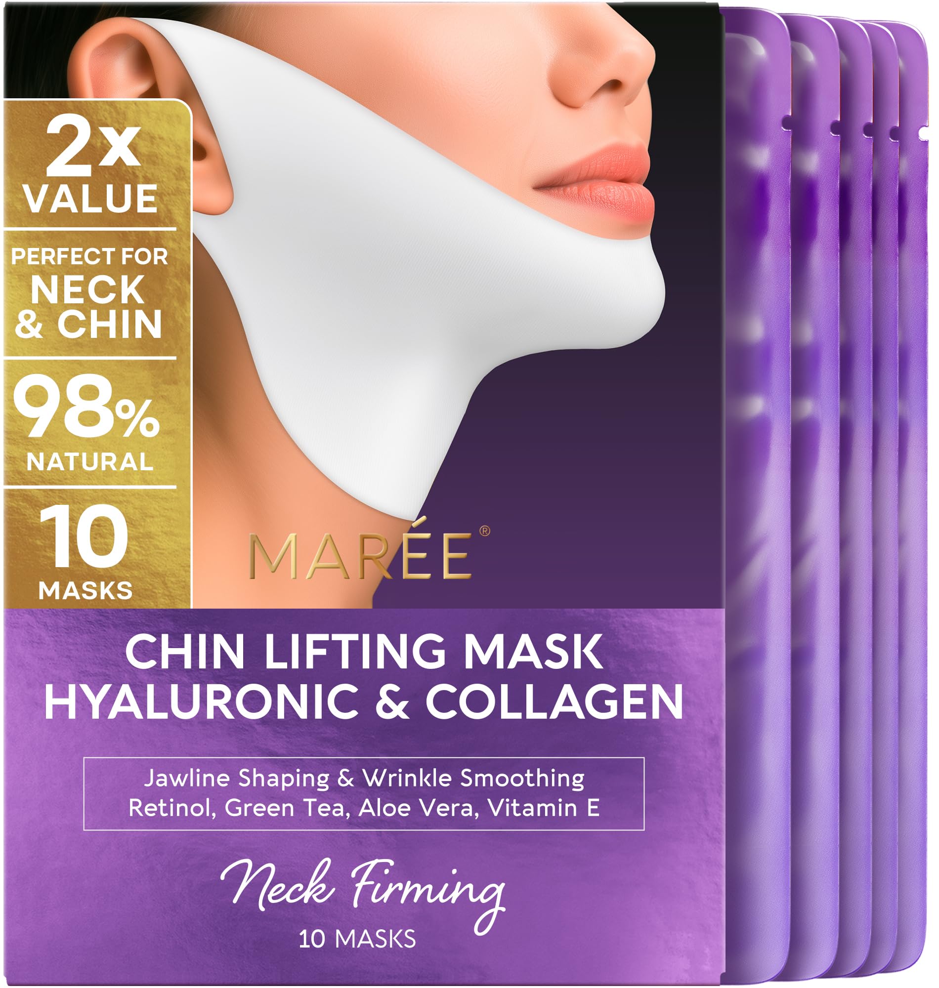 Mascarilla MAREE para linea-v que define mandibula y contorno