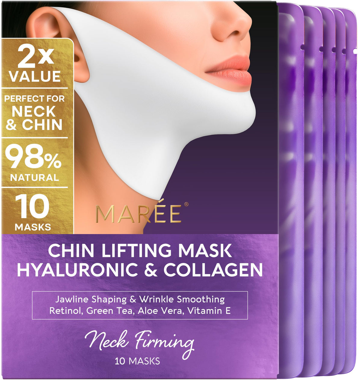Mascarilla MAREE para linea-v que define mandibula y contorno