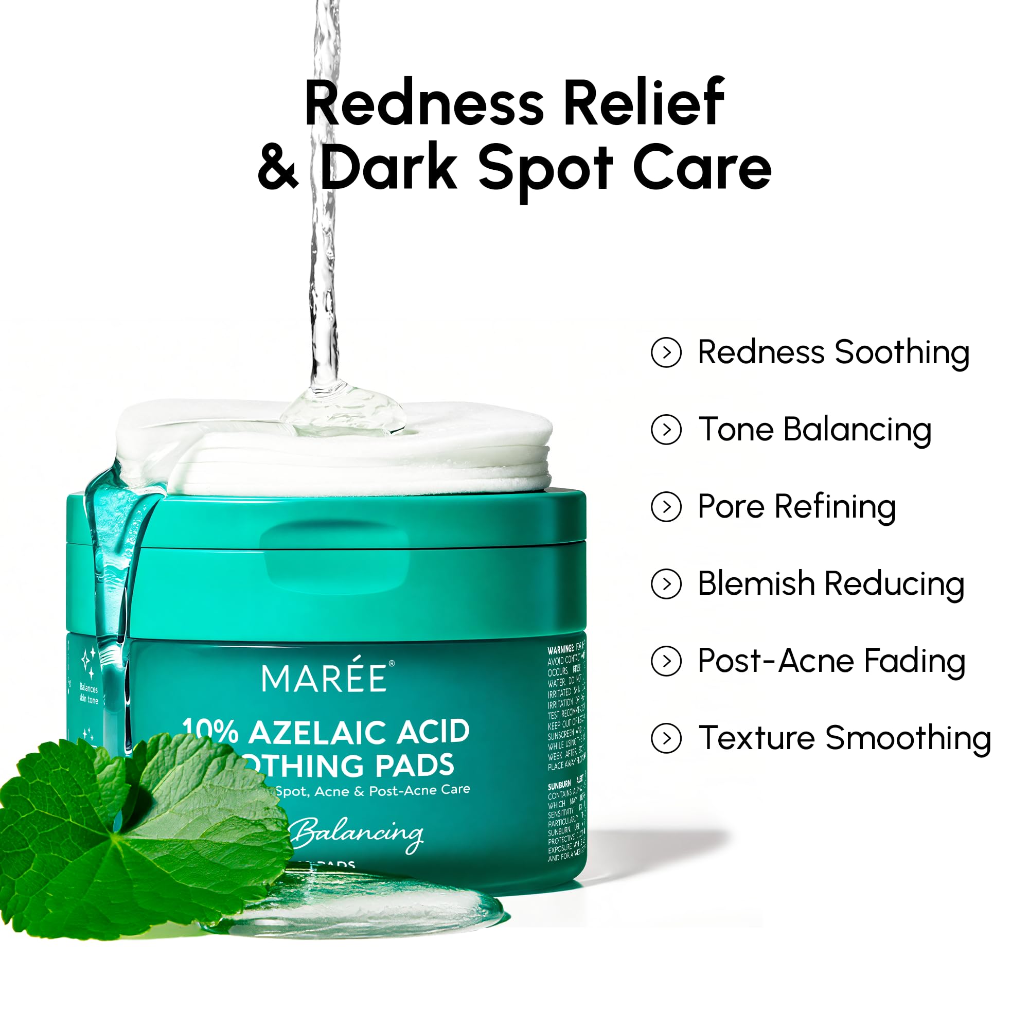 MAREE Pads centella hidratantes: alivian irritación y dejan la piel suave.