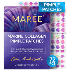 MAREE parches estrellas para la cara, absorben grasa y purifican por la noche