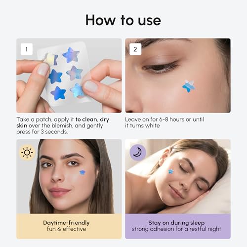 MAREE parche estrella para uso nocturno, ideal para piel sensible