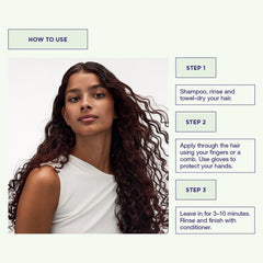 Maria Nila Colour Refresh Autumn Red se aplica con facilidad en cabello teñido.