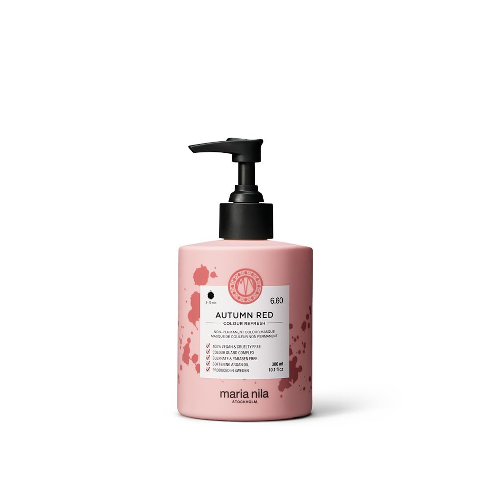 Maria Nila Colour Refresh Autumn Red en envase, ideal para retoques temporales de color.
