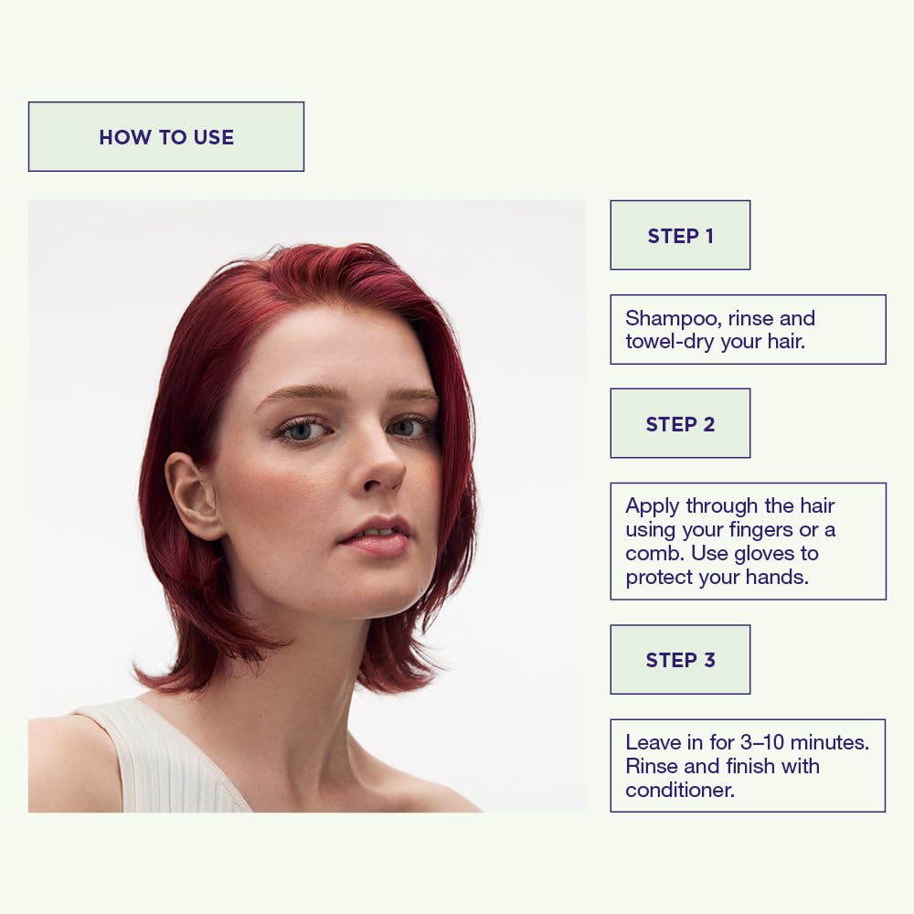 Maria Nila Colour Refresh Bright Red, texture crème: hydratation douce pour les longueurs.