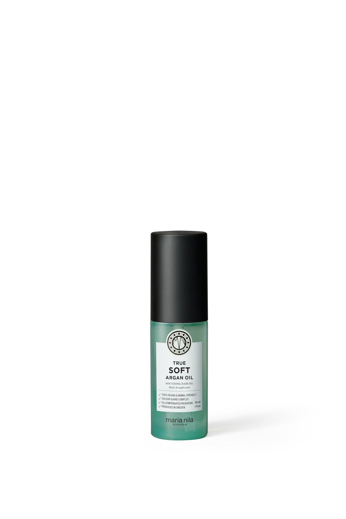 Maria Nila True Soft Aceite de Argán: vertido para hidratación ligera.