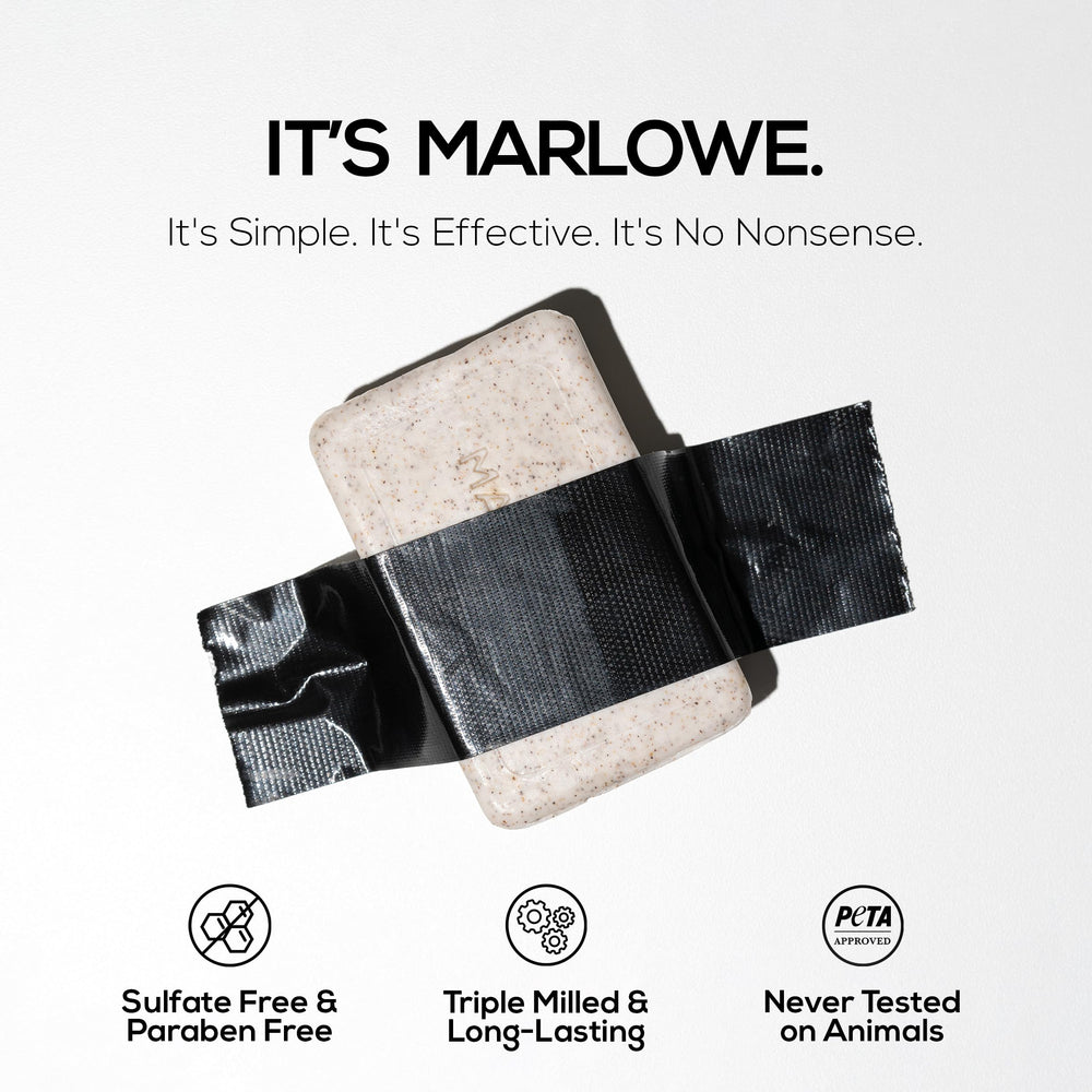 MARLOWE No.102 — focus texture granuleuse pour révéler une peau plus lisse.