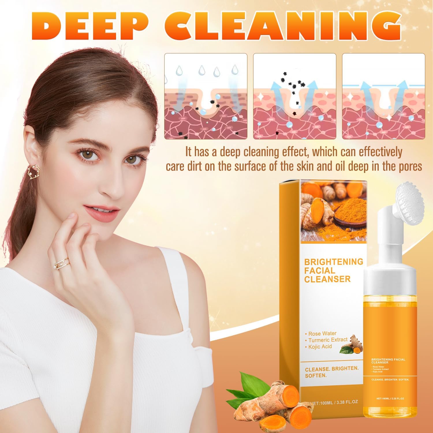 MAROJEIF curcuma-pads exfoliantes para rostro para limpieza diaria.