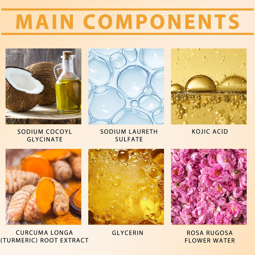 MAROJEIF curcuma-rutina diaria de cuidado facial para piel limpia.
