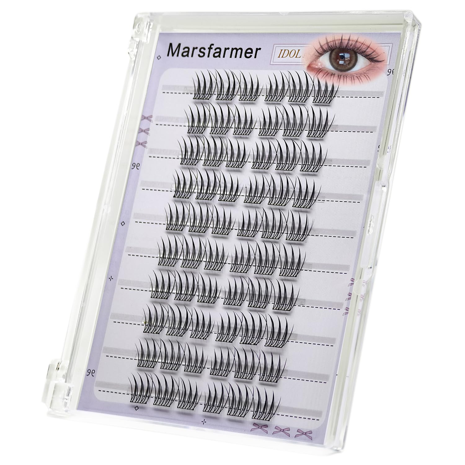 Marsfarmer conjunto de clusters de pestañas 60 piezas para un look denso