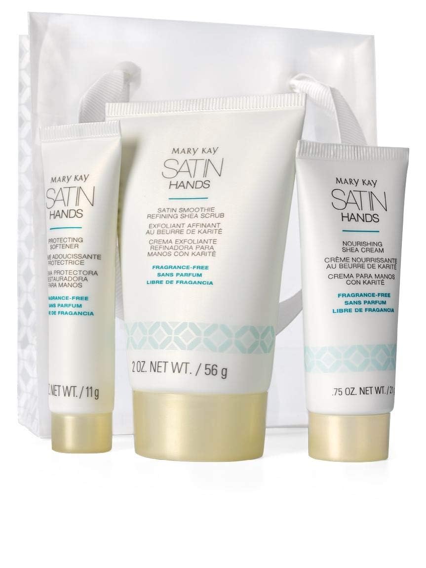 Mary Kay Satin Hands, estuche regalo con tres pasos para manos suaves.