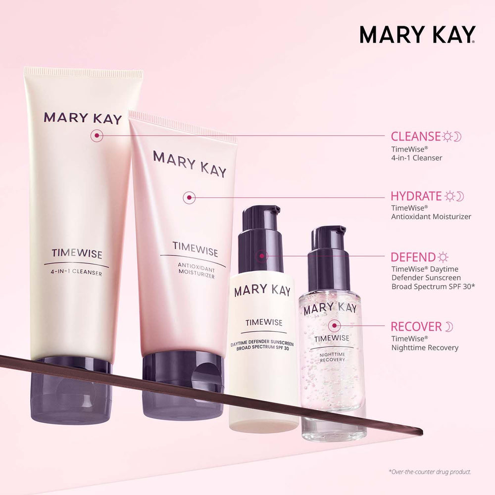 Uso de la rutina TimeWise Miracle Set en la piel diaria