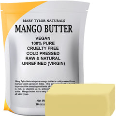 Mary Tylor Naturals manteca de mango bloque 1 libra para cuidado diario de piel