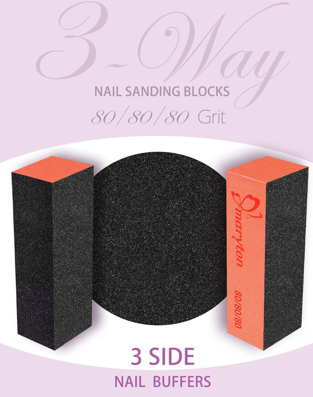 Maryton bloque de limado negro y naranja, borde duradero para limado preciso.