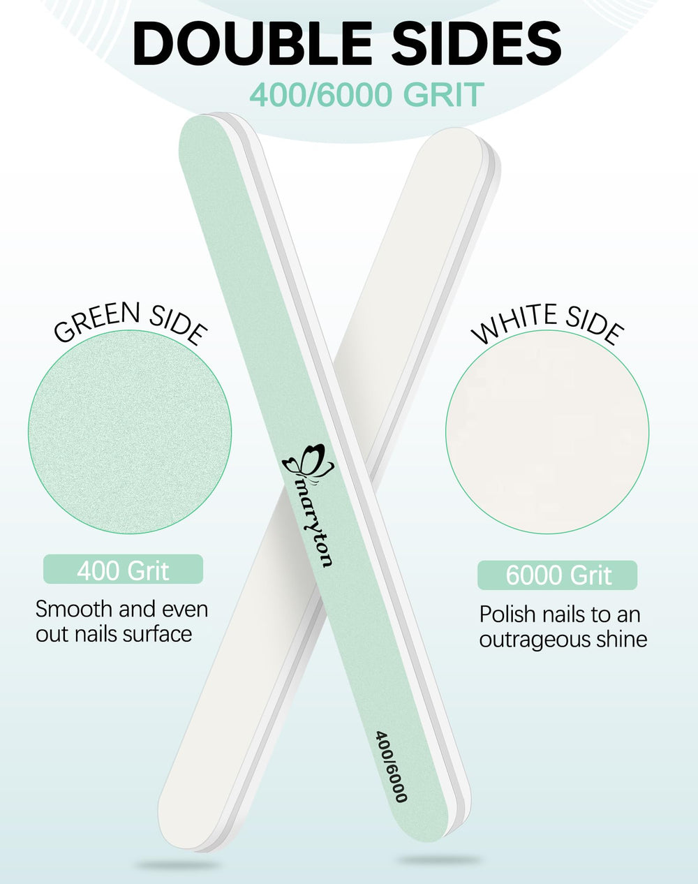 Maryton buffer smooths the nail surface for even natural shine