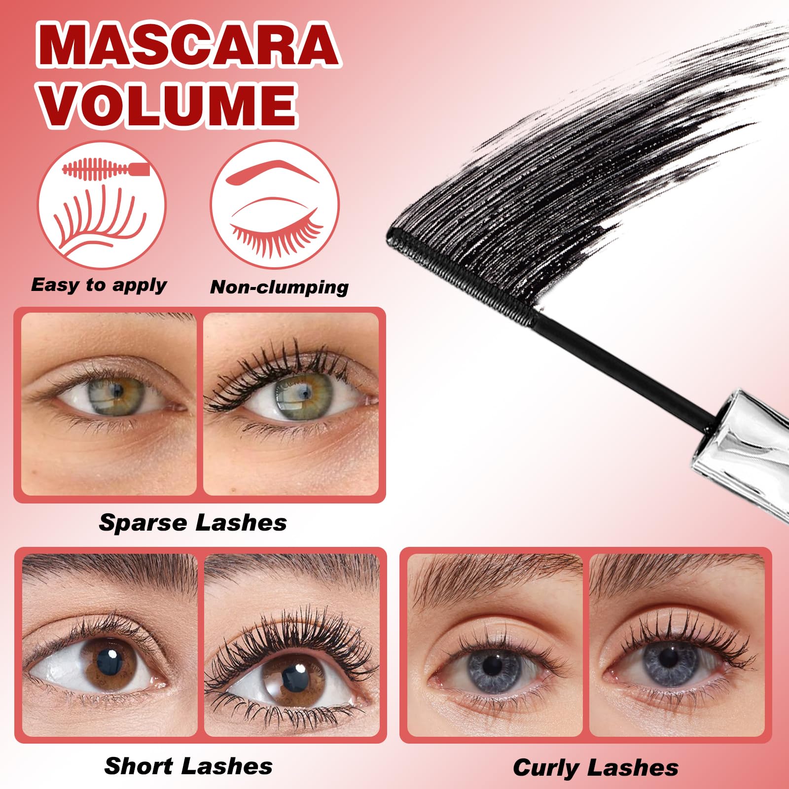 Mascara Bastón Hierro, cepillo de metal lavable para higiene rápida