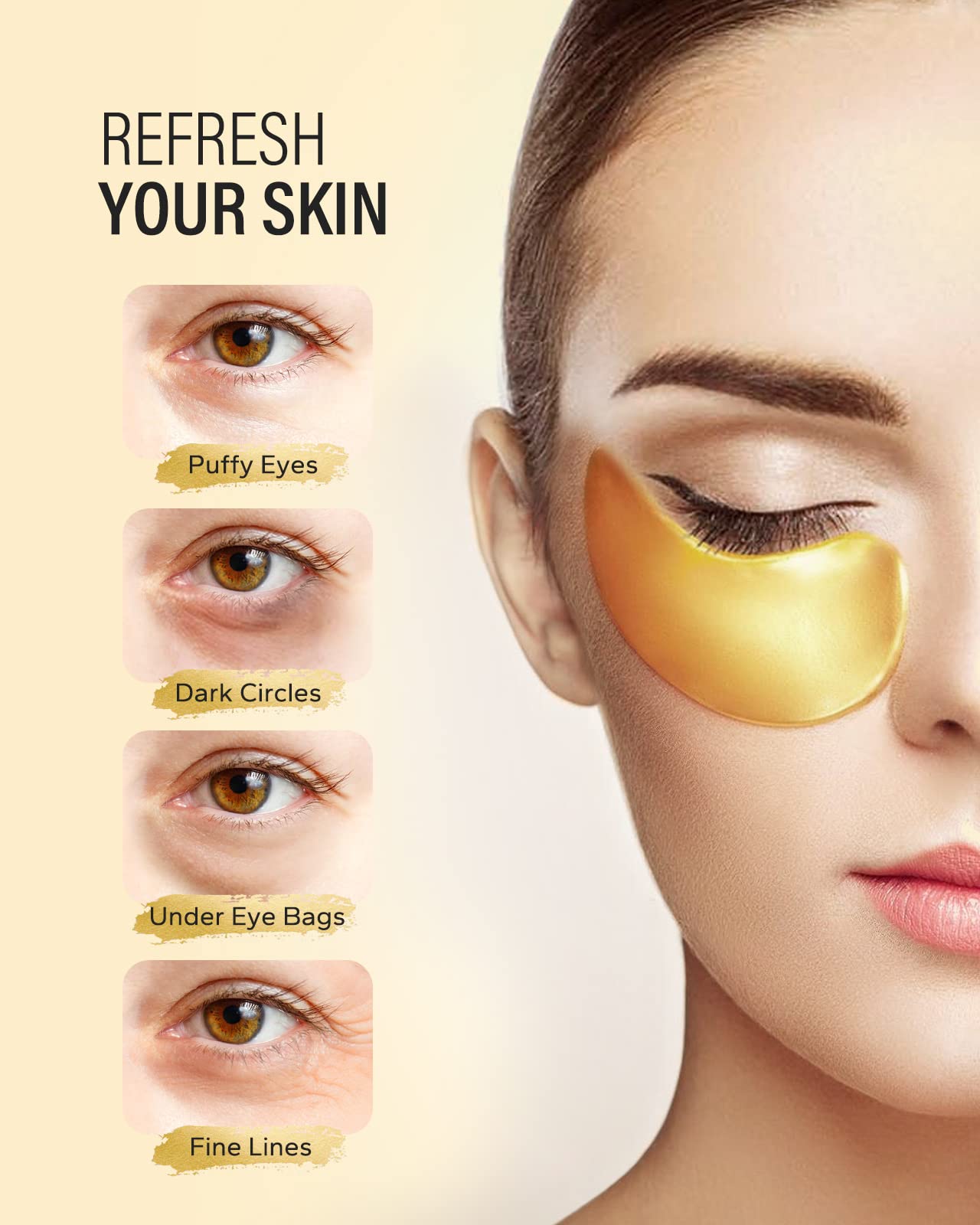 Maskiss parches ojos colageno e hialuronico, hidratan y aportan luminosidad.
