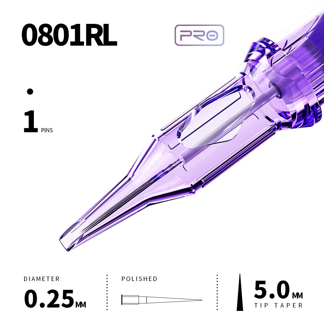 Mast Tattoo Pro 0801RL cuerpo claro que facilita la limpieza entre cambios.