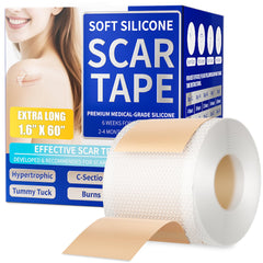 MasterMo hojas de silicona grado médico para cicatrices, tacto suave y seguro para piel sensible.