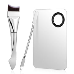 Matwsec paleta de mezcla de maquillaje en acero inoxidable con superficie lisa para mezclar bases