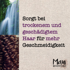 Maui Moisture manteca karité, tras lavado deja cabello suave y brillante.