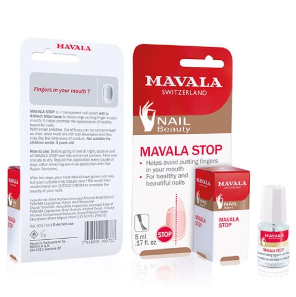 Mavala Stop: bote de esmalte deterrente para reducir morder uñas.