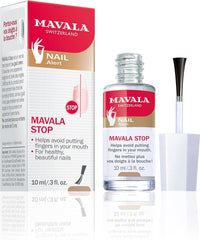 Mavala Stop: botella de esmalte deterrente para uñas que ayuda a evitar morder dedos.