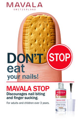 Esmalte transparente de Mavala Stop con acabado brillante.