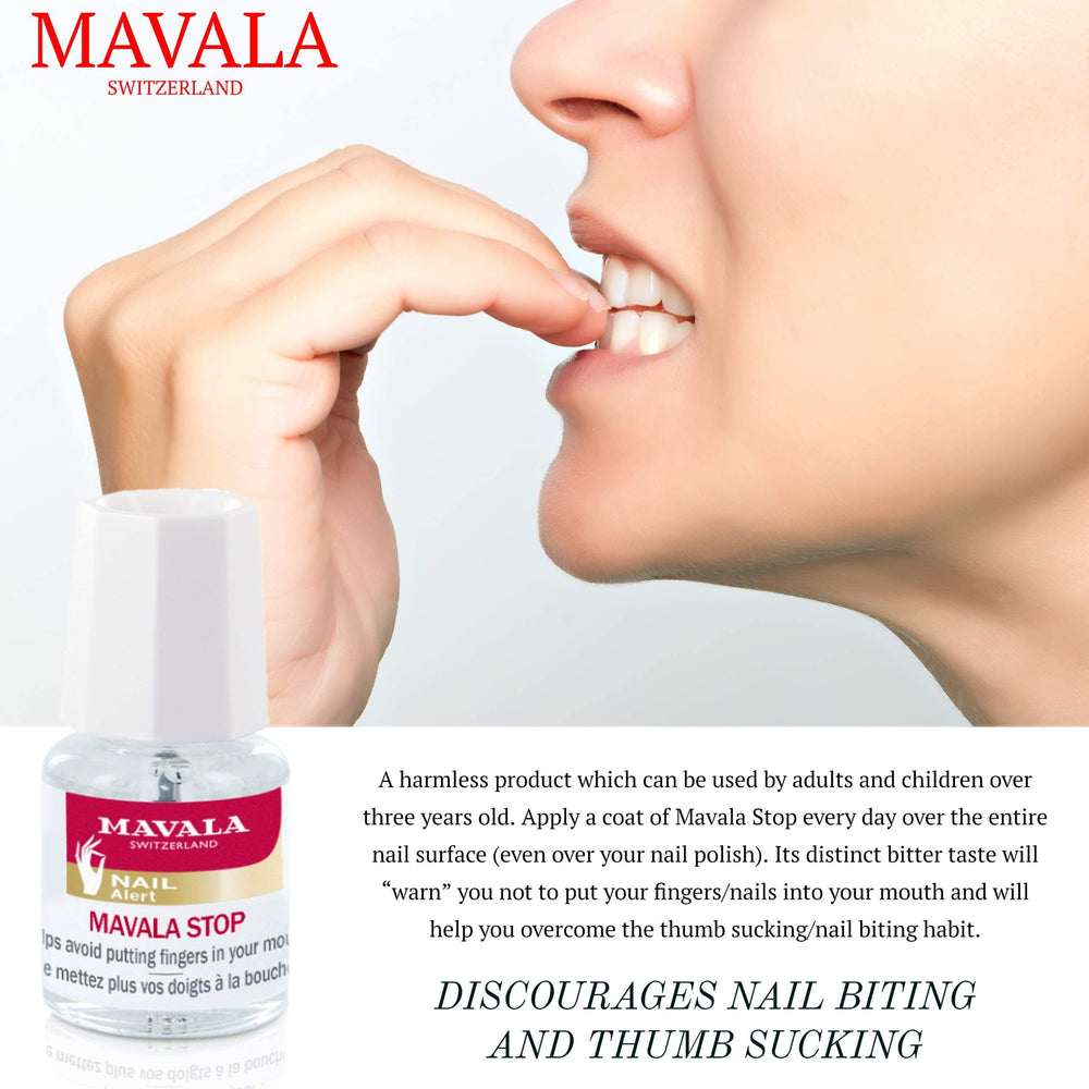 Mavala Stop para niños: aplicado por un menor para evitar morder uñas.