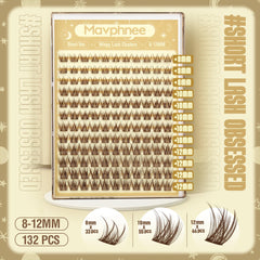 Mavphnee conjuntos-pestañas-marrón-10mm definen suavemente la mirada.