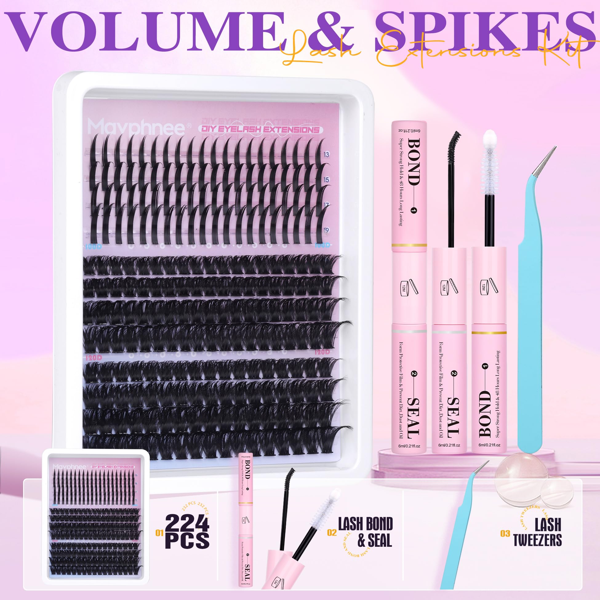 Mavphnee pro angled tweezers for precise lash placement