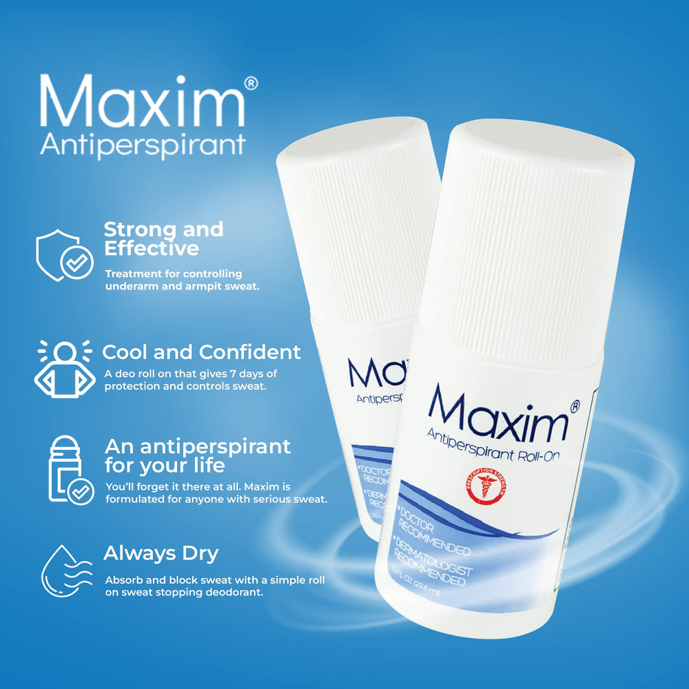 MAXIM aplicación nocturna para reducción de sudor durante el día