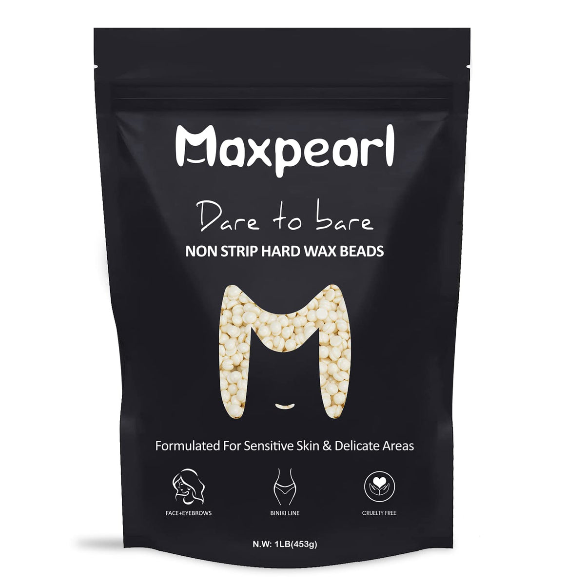 Maxpearl bolas cera facial para depilar cejas y labios con suavidad