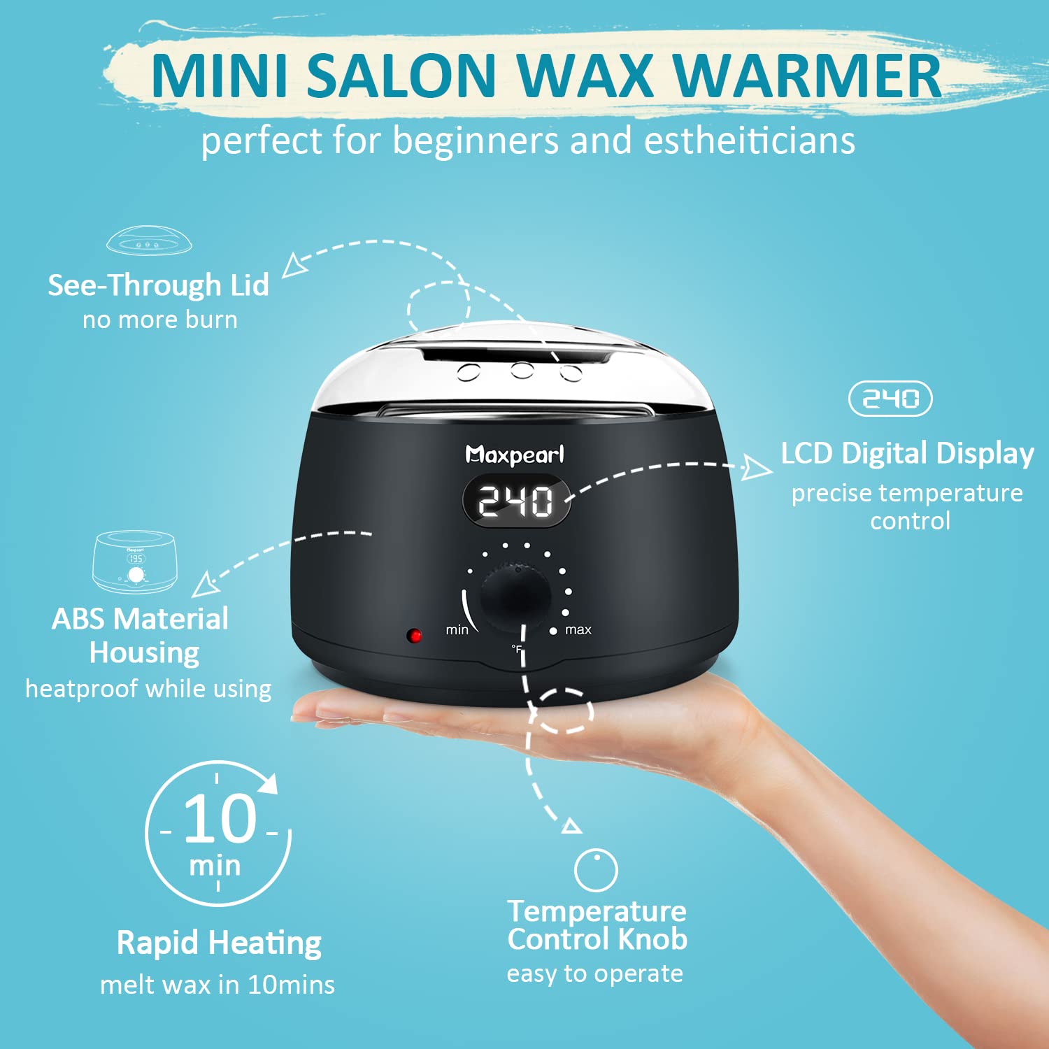 Cera crema Maxpearl para rostro y cejas con acabado suave