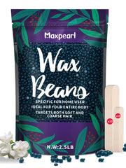 Maxpearl perlas de cera dura para rostro, aplicación suave y eficaz.