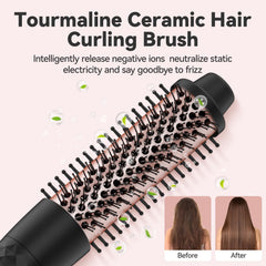 Tecnología cerámica PTC para brillo y menor encrespamiento en el cabello.