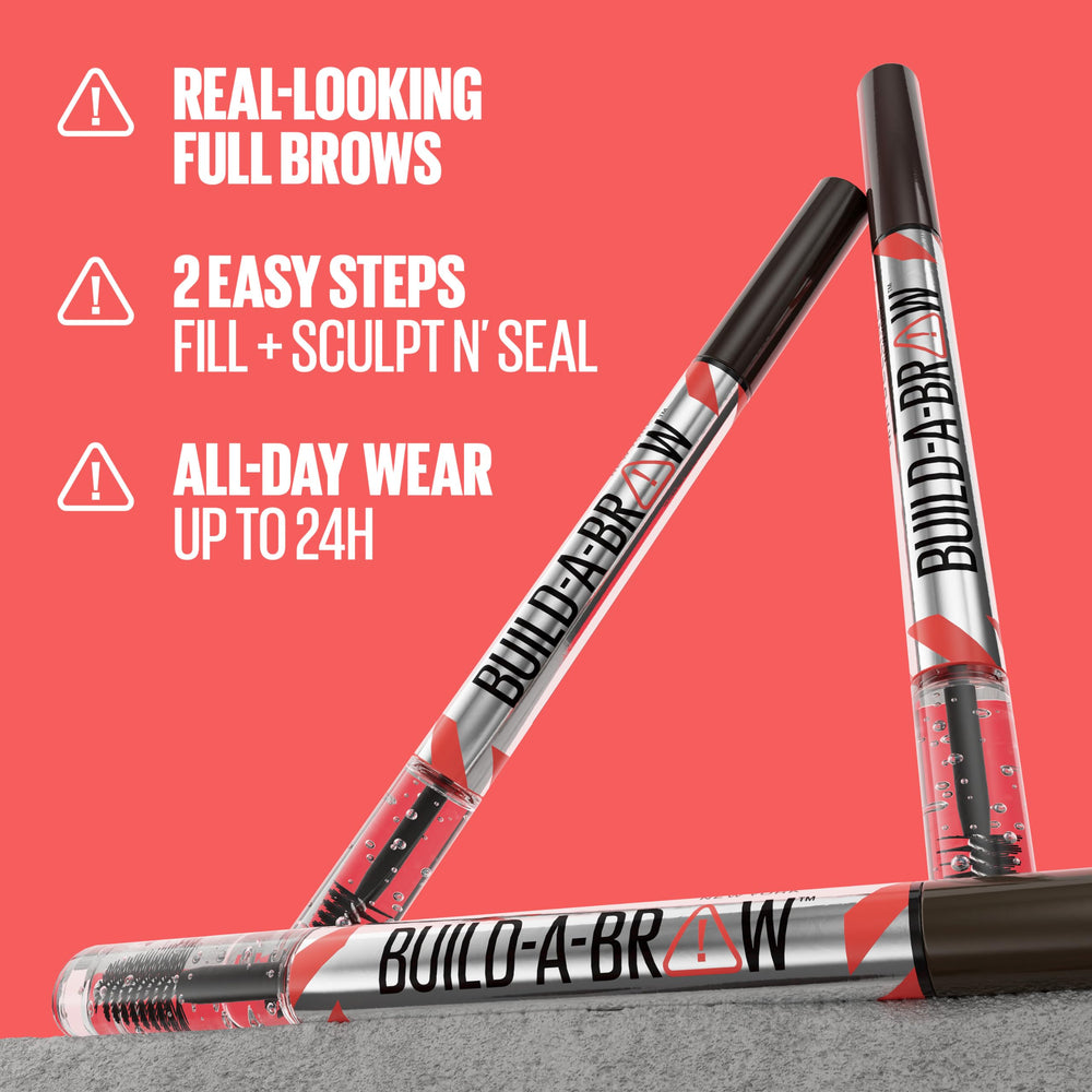 Maybelline Build-A-Brow stays put during workouts and humidity.