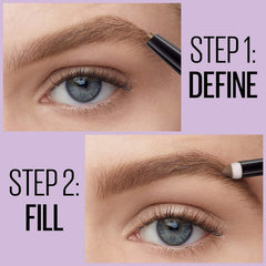Maybelline Express Brow ofrece acabado natural para un look suave y pulido.