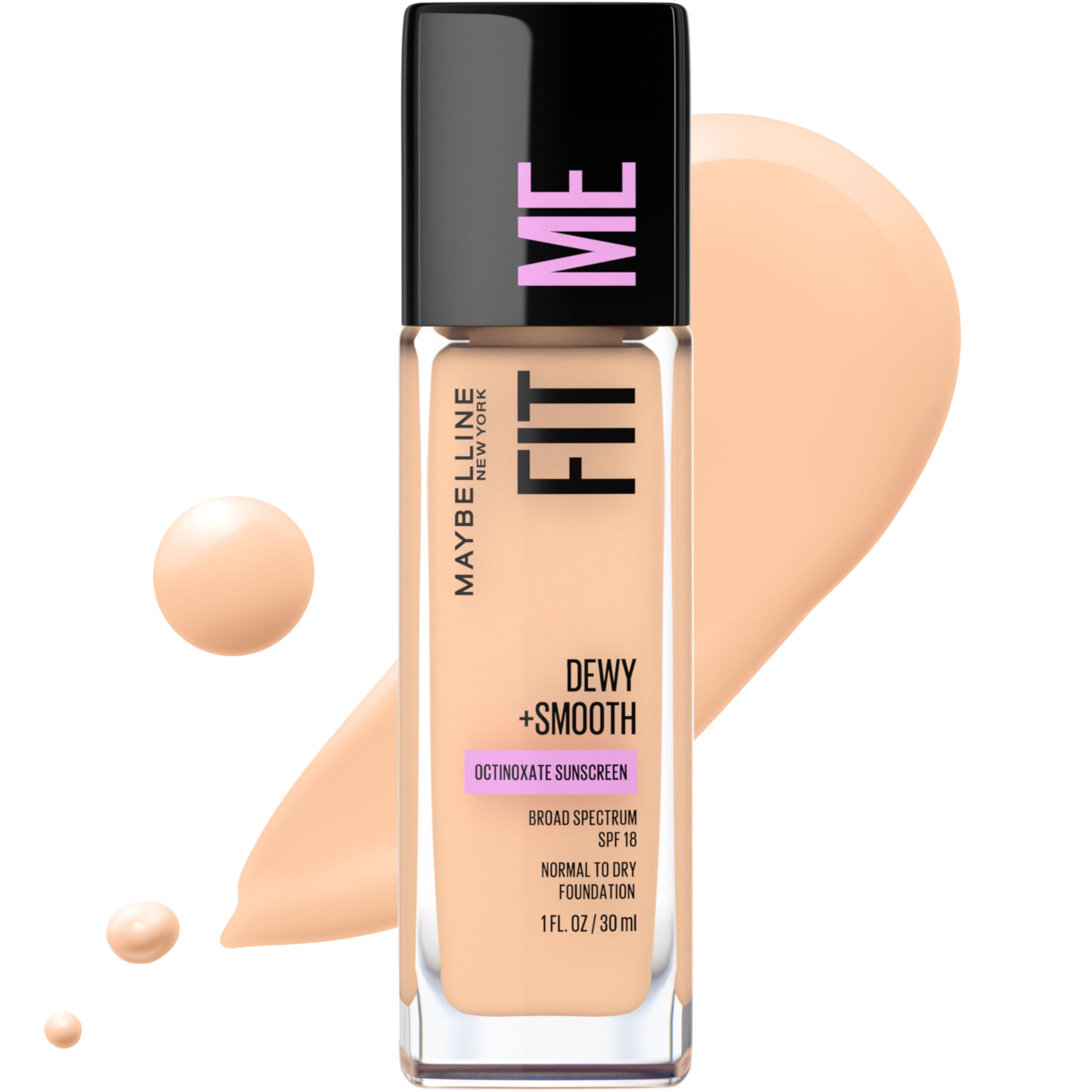 Maybelline Fit Me Dewy Smooth: botella con acabado hidratante