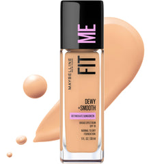 Maybelline Fit Me hidratado en botella con SPF 18 para piel normal a seca.