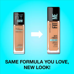 Maybelline Fit Me Matte + Poreless, aplicación suave para cobertura natural