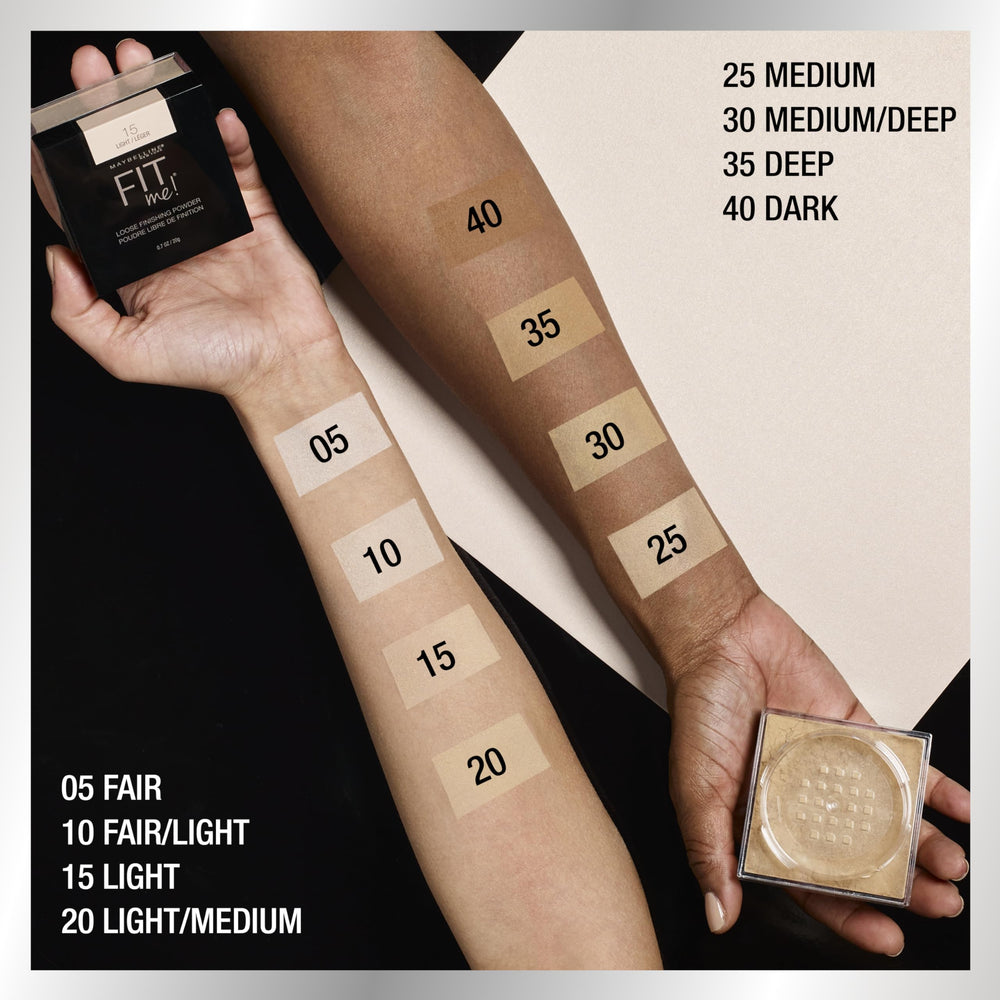 Maybelline aplicación con brocha para un acabado uniforme.