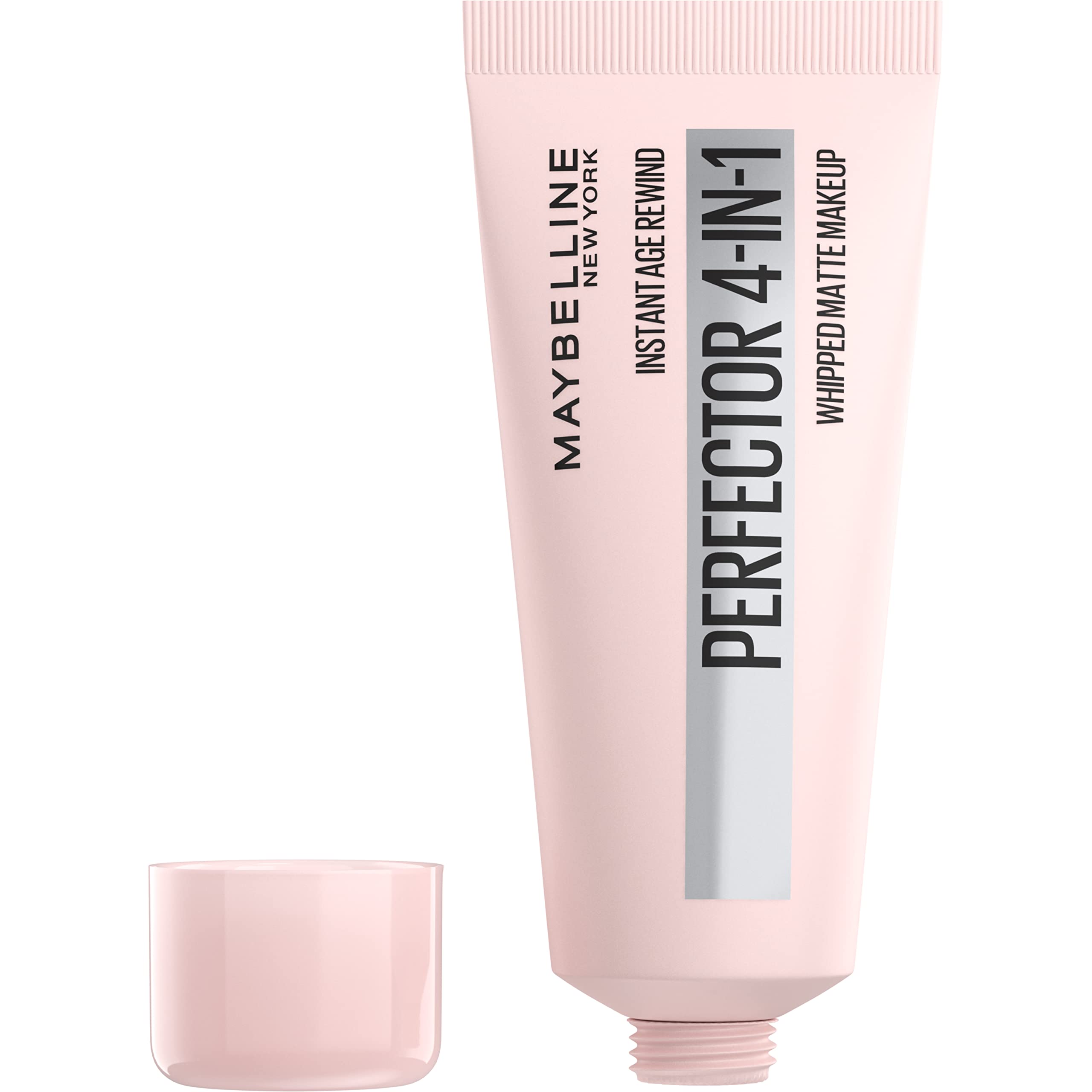 Maybelline Instant Age Rewind 4en1 matte, bote, prebase para tono uniforme.