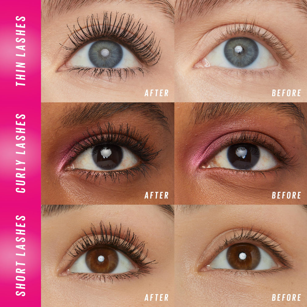 Maybelline Lash Sensational Firework mostrando su efecto 360 y separación de pestañas