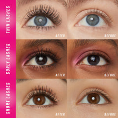 Maybelline Lash Sensational Firework mostrando su efecto 360 y separación de pestañas