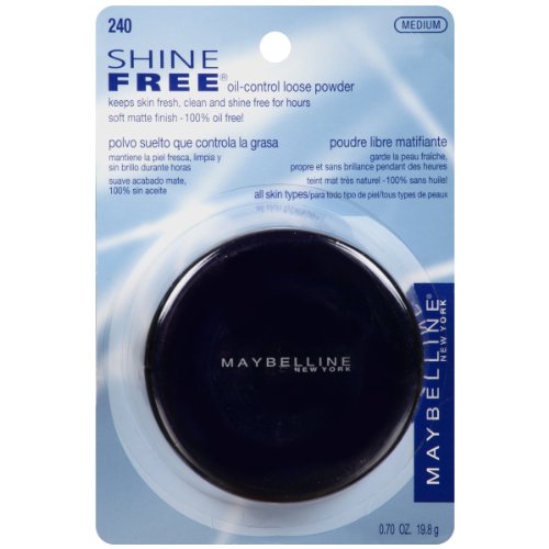 Polvo libre de aceite 100% de Maybelline para acabado natural.