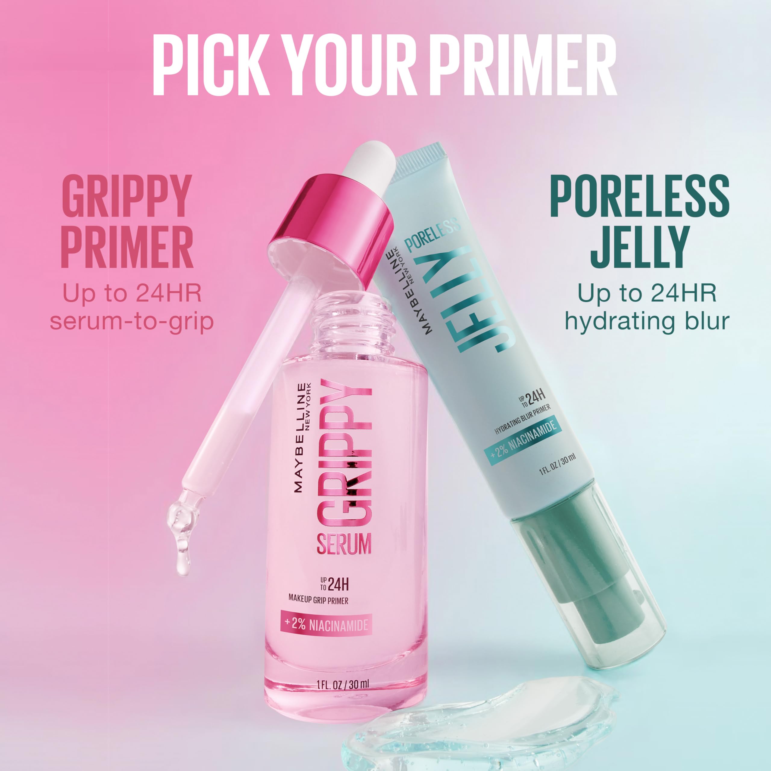 Maybelline Poreless Jelly Primer, apto para piel sensible y se integra con otros productos.