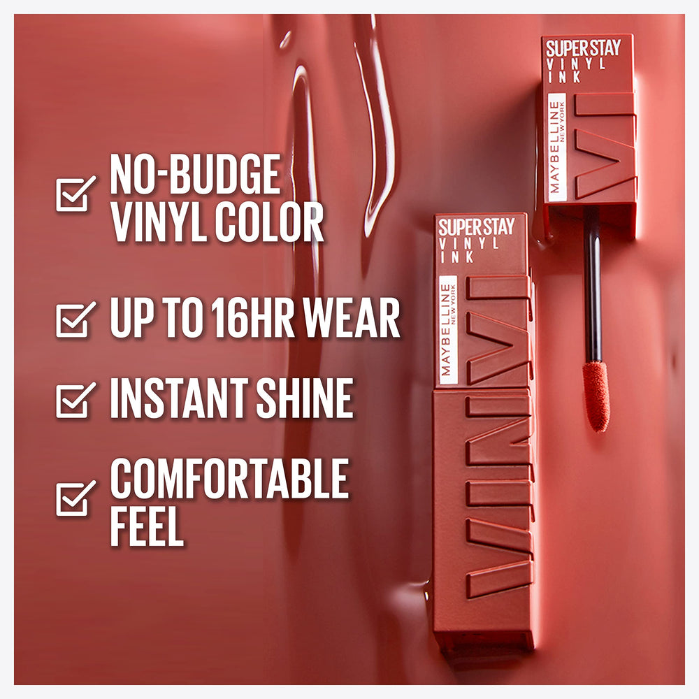 Maybelline Super Stay Vinyl Ink: acabado brillante que realza el look